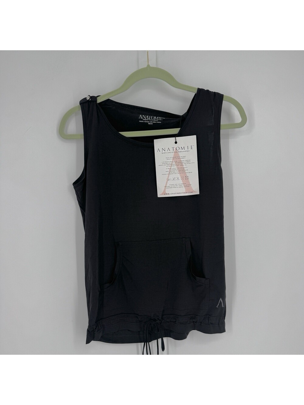 Anatomie top womens medium M black sleeveless tank top minimalist office work